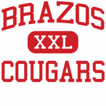 Brazos - Cougars - High School - Wallis Texas t-shirts