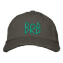 BRB Distressed Basebal Cap - Customized embroidered hats by audrart BRB Distressed Basebal Cap - Customized embroidered hats