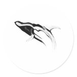 Breaching Humpback Whale Drawing stickers