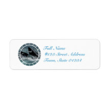 Breaching Humpback Whale Mailing Label