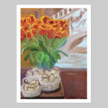 BREAD AND TULIPS IN PARIS postcards