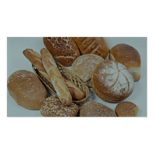 Bread assortment business card templates (back side)