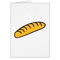 Bread baguette greeting cards