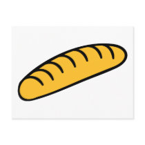 Bread baguette post cards