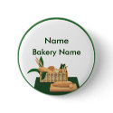 Bread Basket Bakery Name Tag Button by HomegrownLove Bread Basket Bakery Name Tag Button