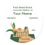 Bread Basket Product Label Round Stickers