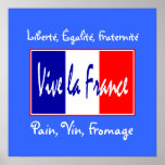 Bread, Wine, Cheese French Essentials Kitchen Print
