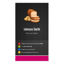 Breads Toast Cookies Dessert - Creative Innovative Business Cards