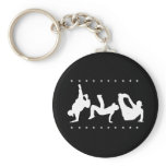Break dance Black Keychain