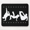 Break dance Black mousepads