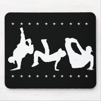 Break dance Black Mouse Pad by TheFamousLabel
