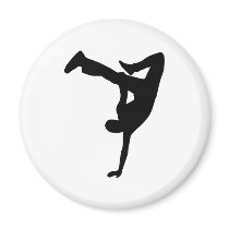 Break dance refrigerator magnets