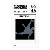 break, STAY FLY postage