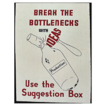 Break The Bottlenecks With Ideas flyers by ww2posters Break The Bottlenecks With Ideas flyers