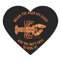 Break the Head Crawfish Heart Sticker
