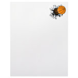break through basketball letterhead design