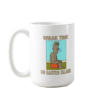 Break time on Easter Island mugs by DrDorian Break time on Easter Island mugs