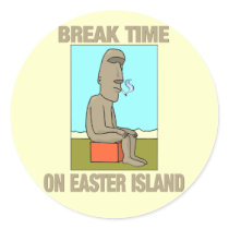 Break time on Easter Island stickers by DrDorian Break time on Easter Island stickers