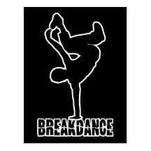 Breakdance custom color postcard