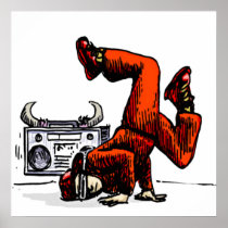 Breakdance Oldschool Canvas Print