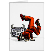 Breakdancer and Box Hip Hop Card