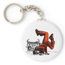 Breakdancer and Box Hip Hop Key Chains