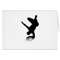 Breakdancer (on elbow) greeting card