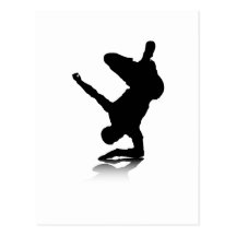 Breakdancer (on elbow) postcard