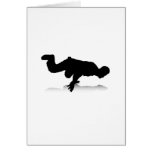 Breakdancer (on one hand) greeting card