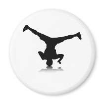 Breakdancer (spin) fridge magnet
