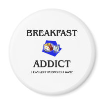 Breakfast Addict magnets by foodshirts Breakfast Addict magnets