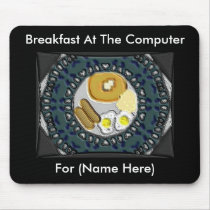 Breakfast At The Computer Mousepad by DoviGirl2008 Breakfast At The Computer Mousepad