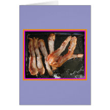 Breakfast Bacon Greeting Cards