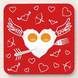 Breakfast for Lovers Cork Coaster corkcoaster