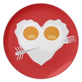 Breakfast for Lovers Custom Plate plate