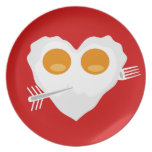 Breakfast for Lovers Custom Plate plates