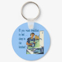 Breakfast In Bed Keychain by TotallyRetro Breakfast In Bed Keychain