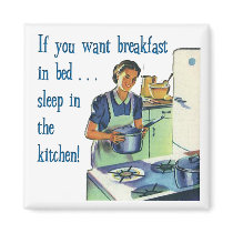 Breakfast in Bed Magnet by TotallyRetro Breakfast in Bed Magnet