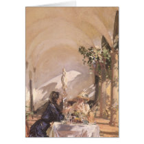 Breakfast in the Loggia by John Singer Sargent Card
