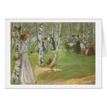 Breakfast in the Open by Carl Larsson Cards