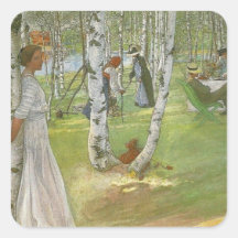 Breakfast in the Open by Carl Larsson Sticker