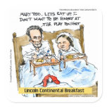 Breakfast Lincoln Funny Gifts, Tees, & Cards stickers
