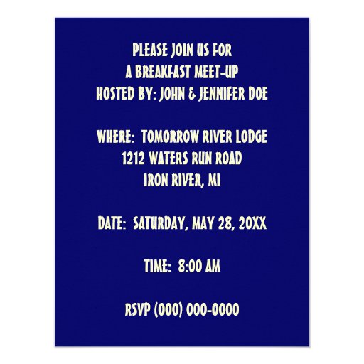 Breakfast meet-up Social Rooster Party Invitation