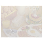 Breakfast of bacon, eggs and pitcher of milk custom letterhead