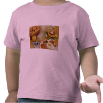 Breakfast of bacon, eggs and pitcher of milk t shirt
