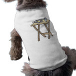 breakfast on a snack tray table dog clothing