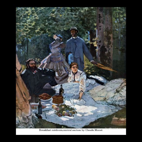 Breakfast outdoors,central section by Claude Monet Posters