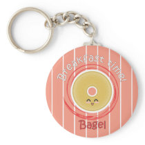 Breakfast Time - Bagel Key Chain