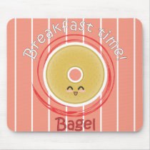 Breakfast Time - Bagel Mousepad