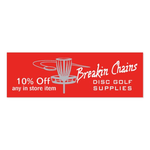 Breakin Chains Disc Golf Supplies Business Card Template